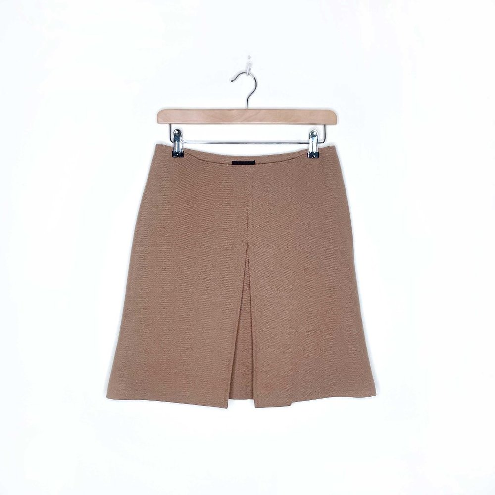 A.P.C. Tan Mini A-Line Skirt with Slit for Work